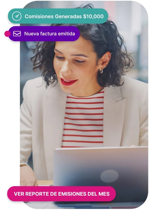 Gestión de pagos de comisión en una plataforma centralizada.